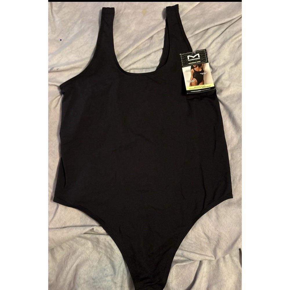 NEW Maidenform Plus Size Black‎ Seamless Smoothing Bodysuit, Size 3XL